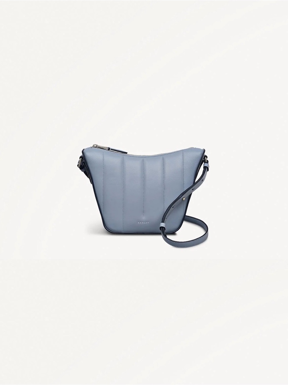 Radley Oak Street in Light Blue Leather Small Cross Body Bag Quilted Crossbody
